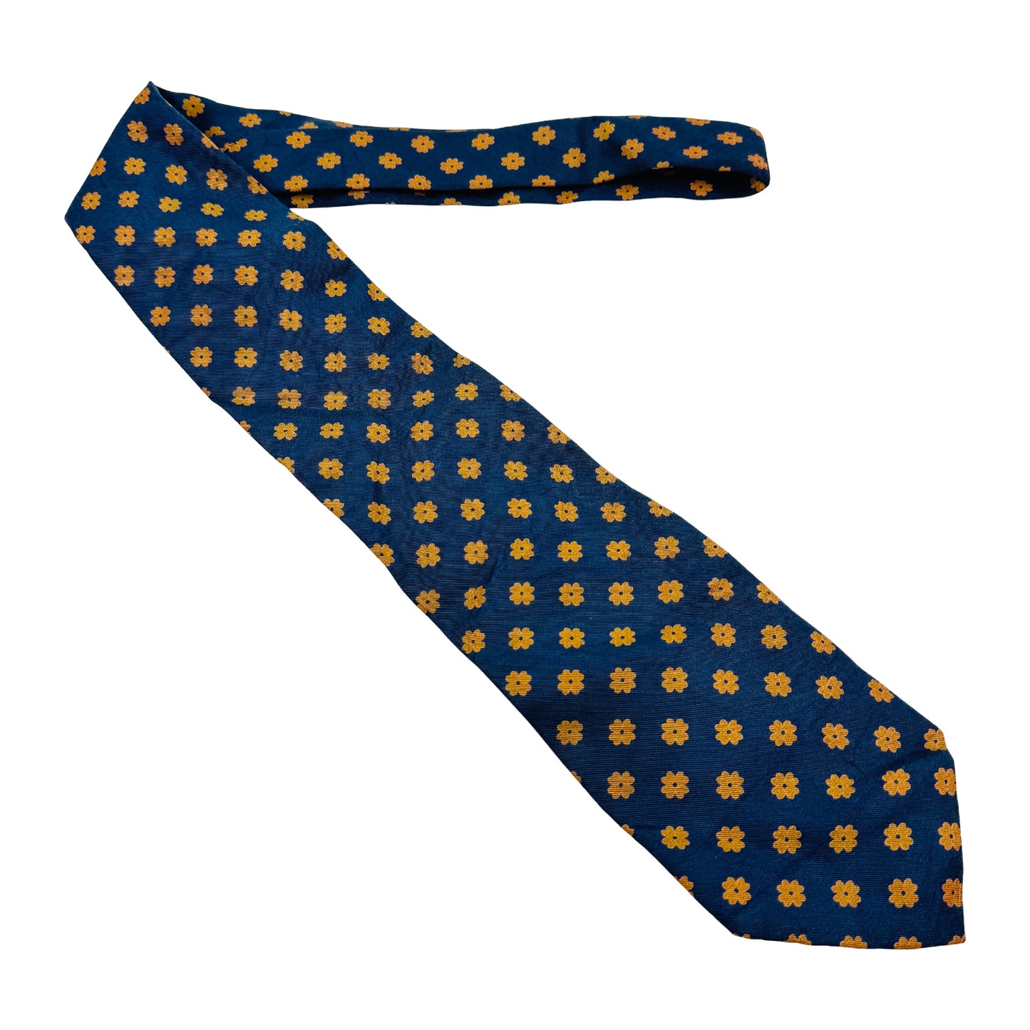 A. Picci Dark Navy 'Floral Pattern' Tie (Size Regular)