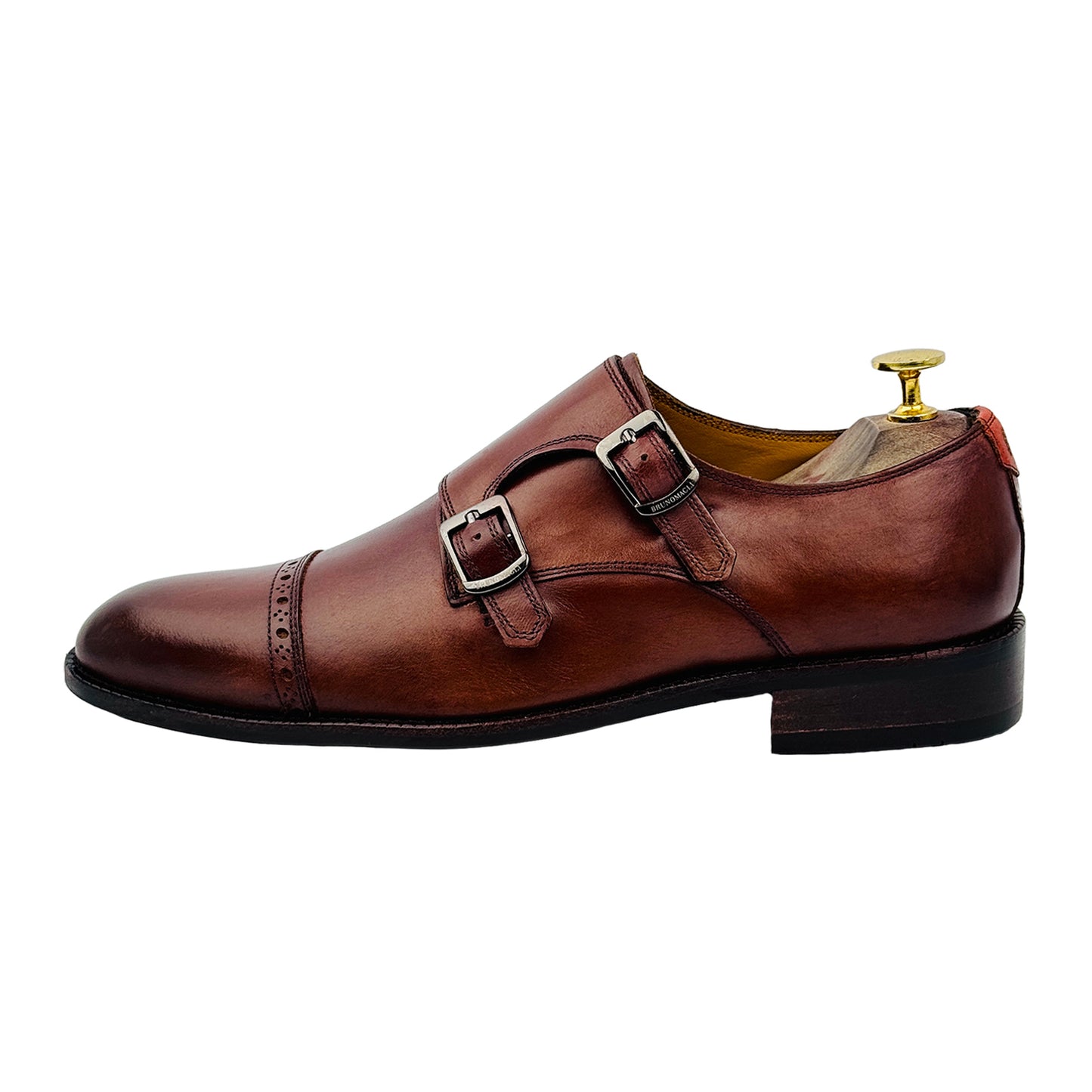 Image of Bruno Magli Men's Double-Monk Strap Leather Shoes (Size 40)