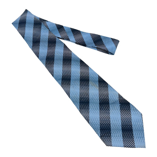 Giorgio Armani Sky Blue 'Geometric Stripes' Tie (Size Regular)