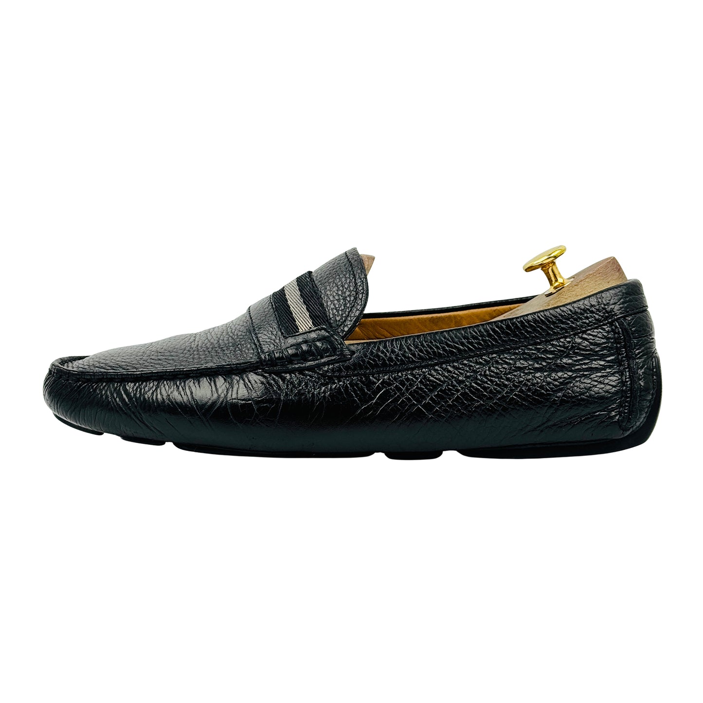 Bally Wabler Black Grained Leather Loafers (Size 42.5/43)