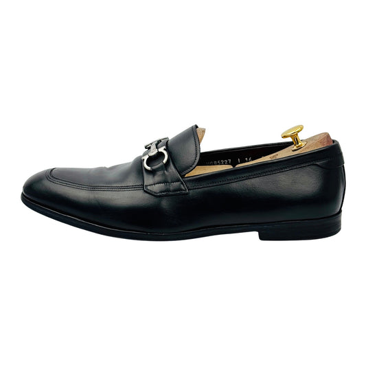 Salvatore Ferragamo Benford Gancini Bit Black Loafers (Size 43/43.5)