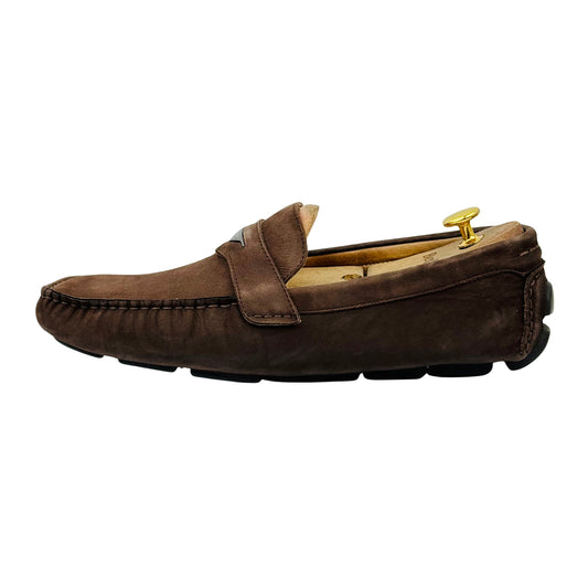 Prada Men's Brown Penny Suede Loafer (Size 42.5)