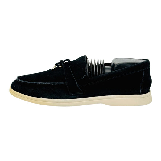 Loro Piana Summer Walk Black Suede Loafer (Size 41/41.5)