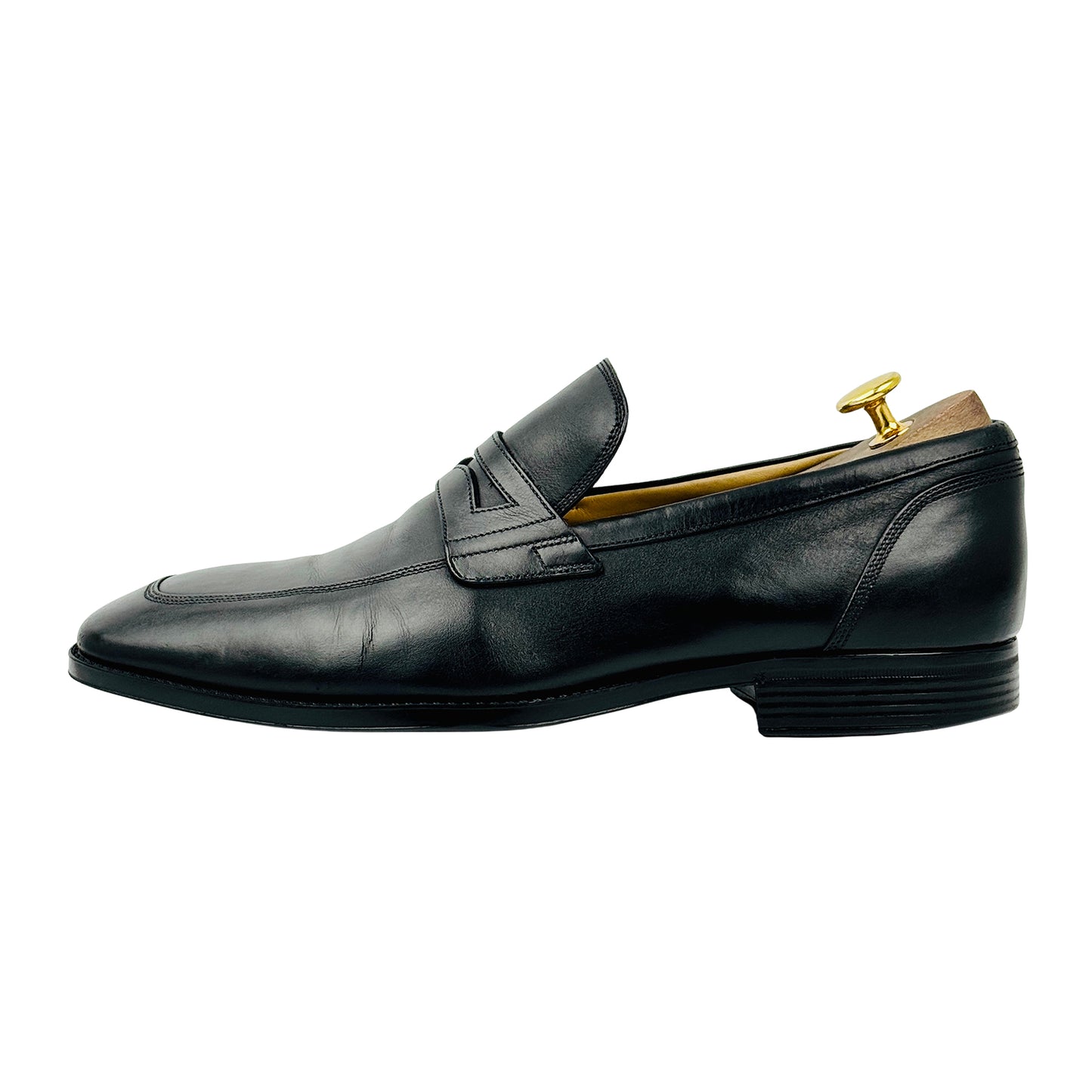 Bally Men's Black Leather Loafers (Size 44)