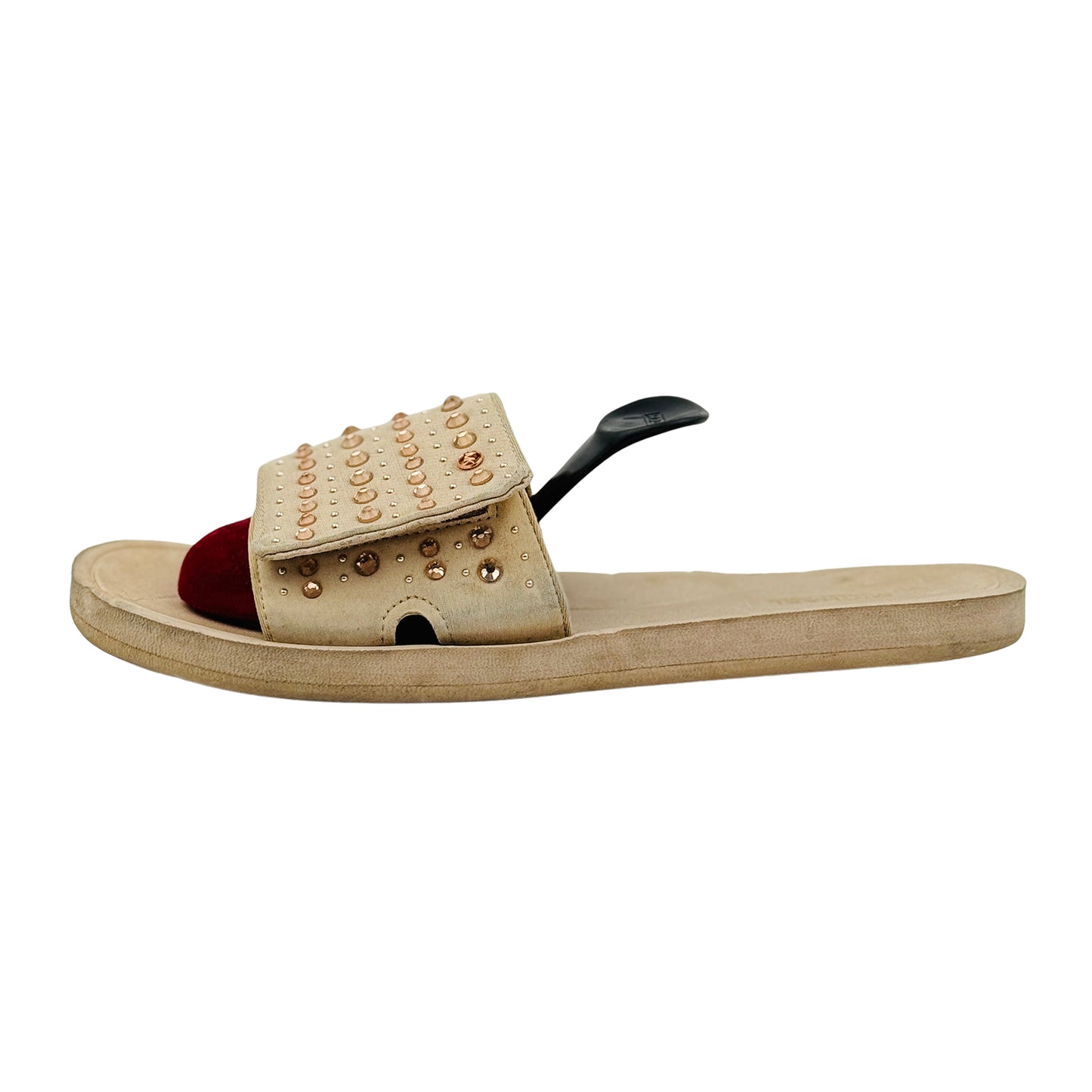 Michael Kors Women's Beige Leather Slides (Size 39)