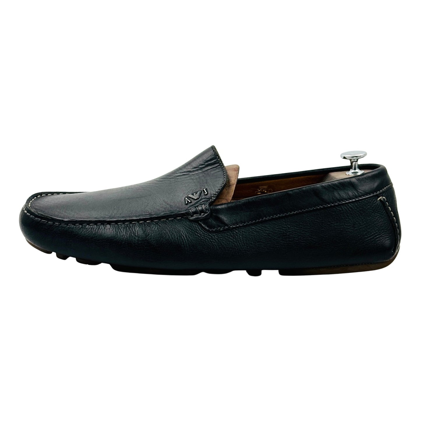 Armani Jeans Men's Black Driving Loafers (Size 45.5)