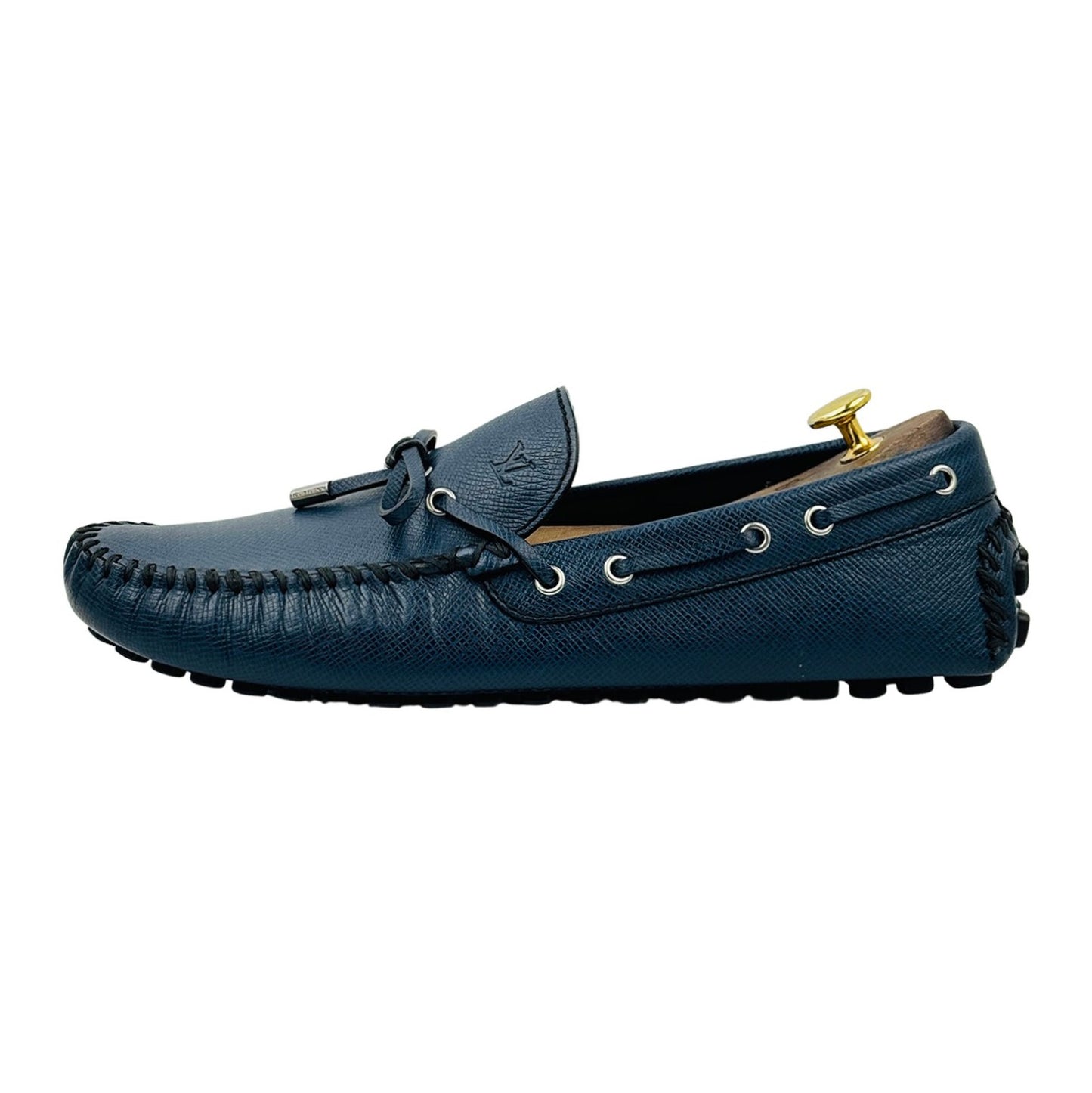 Louis Vuitton Arizona 'Marine Blue' Taiga Leather Loafers (Size 44)