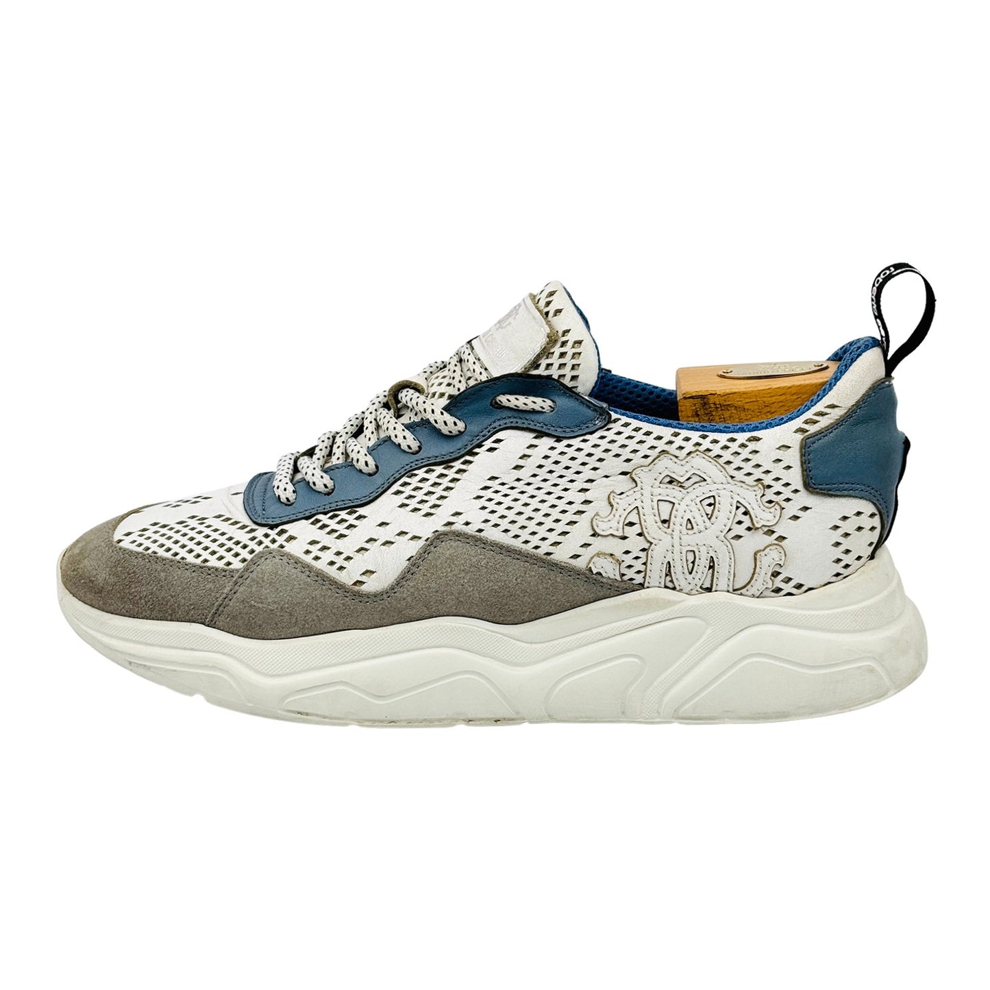 Roberto Cavalli Men's Casual Leather Suede Sneakers (Size 42)