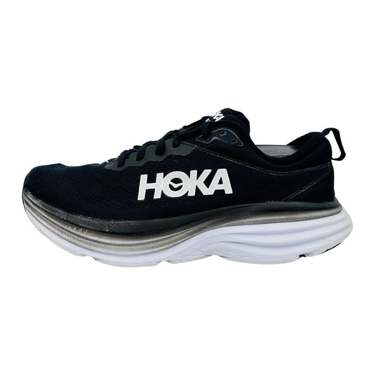 Hoka One One Bondi 8 Black White Shoes (Size 41.5) - 1127954 BWHT
