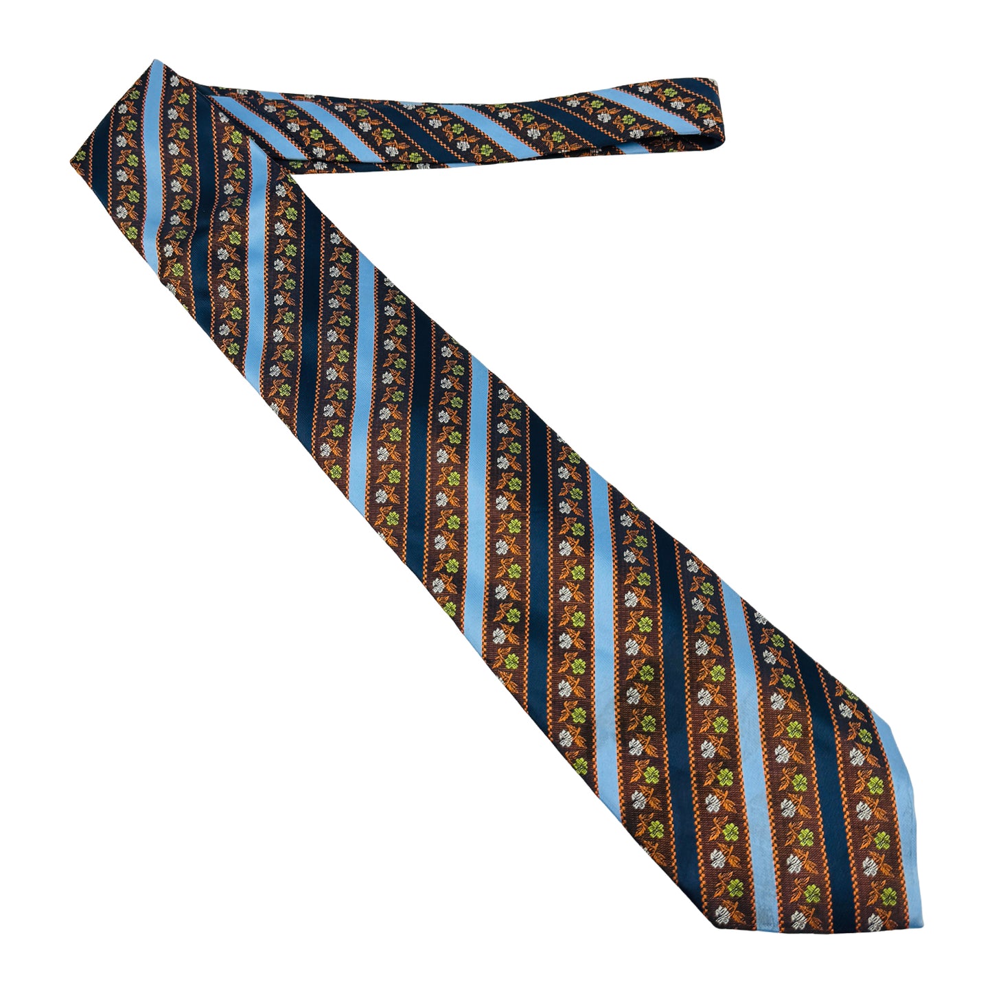 Thomas Pink Navy Blue 'Diagonal Stripes' Tie (Size Regular)
