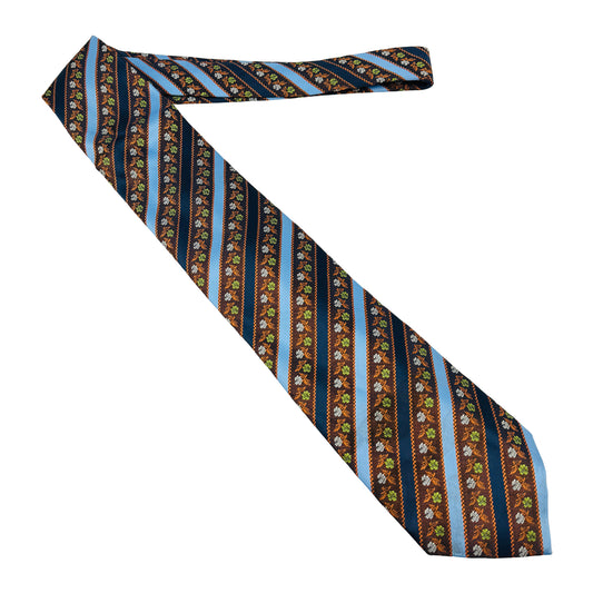 Thomas Pink Navy Blue 'Diagonal Stripes' Tie (Size Regular)