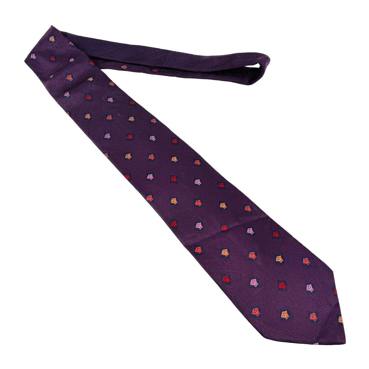 Gianni Versace Purple 'Micro-Dot Pattern' Tie (Size Regular)