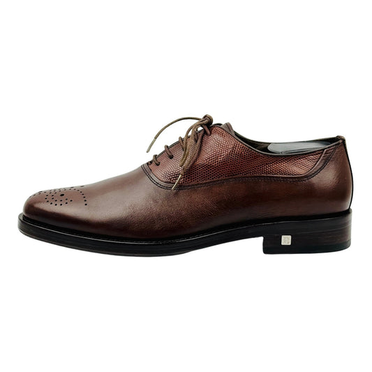 Balmain Men's Brown Leather Brogue Shoes (Size 41)