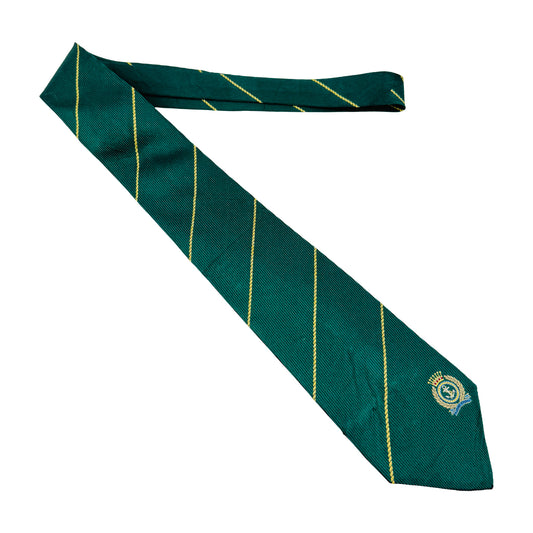 Givenchy Emerald Green 'Diagonal Stripes' Tie (Size Regular)