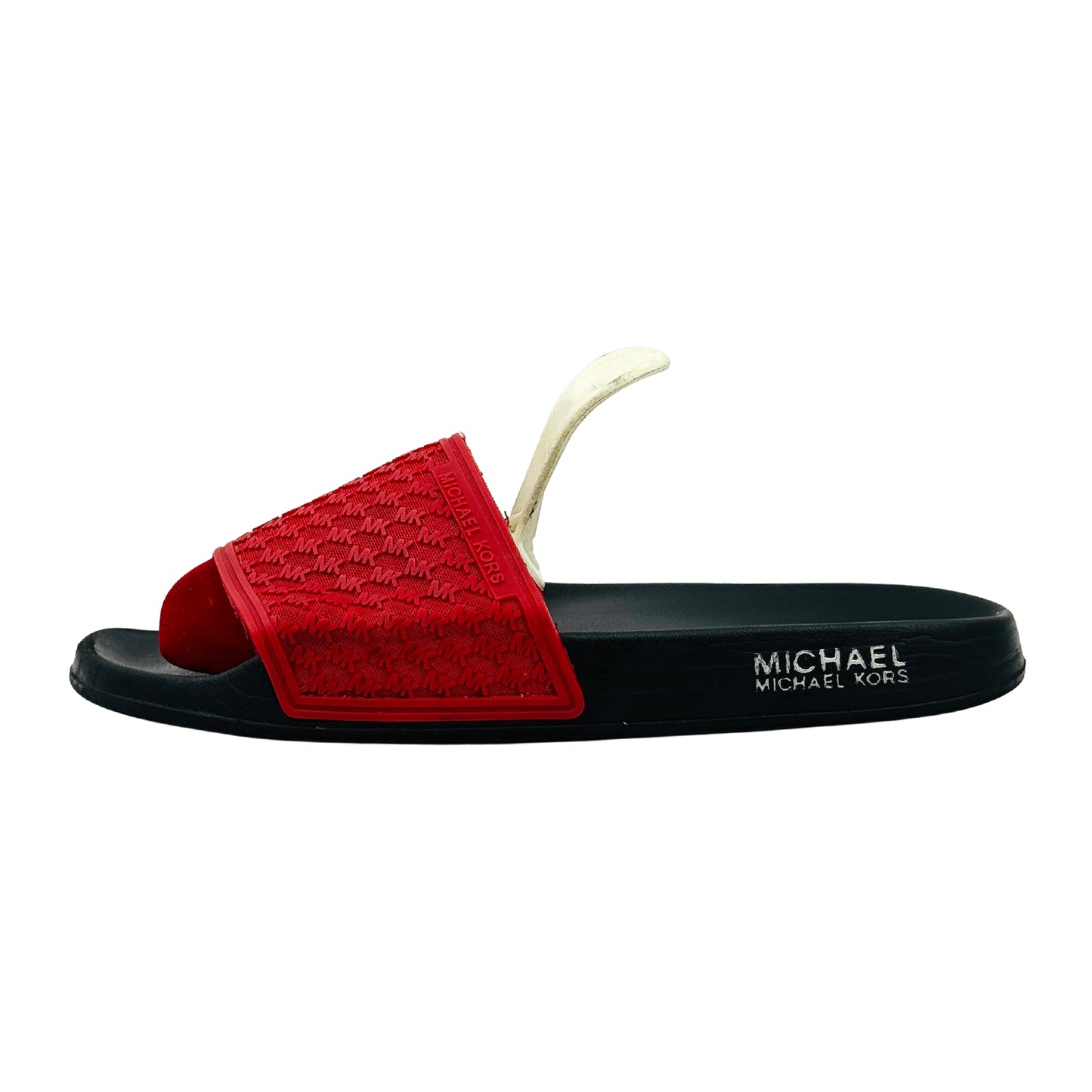 Michael Kors Jase 'Red Black' Slides (Size 37)