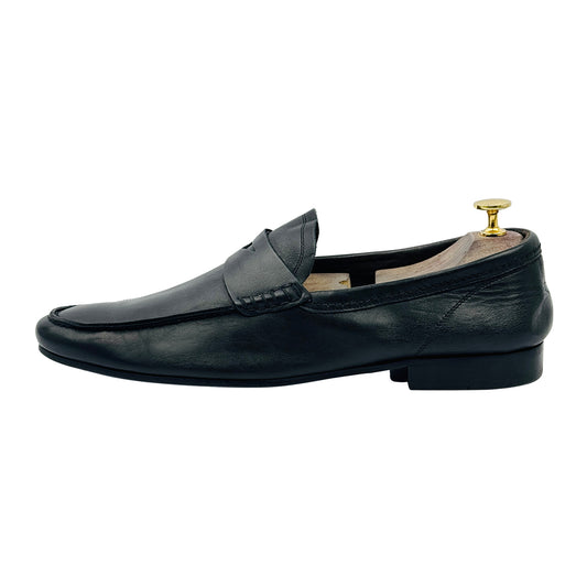 Massimo Dutti Black Leather Penny Loafers (Size 42.5/43)