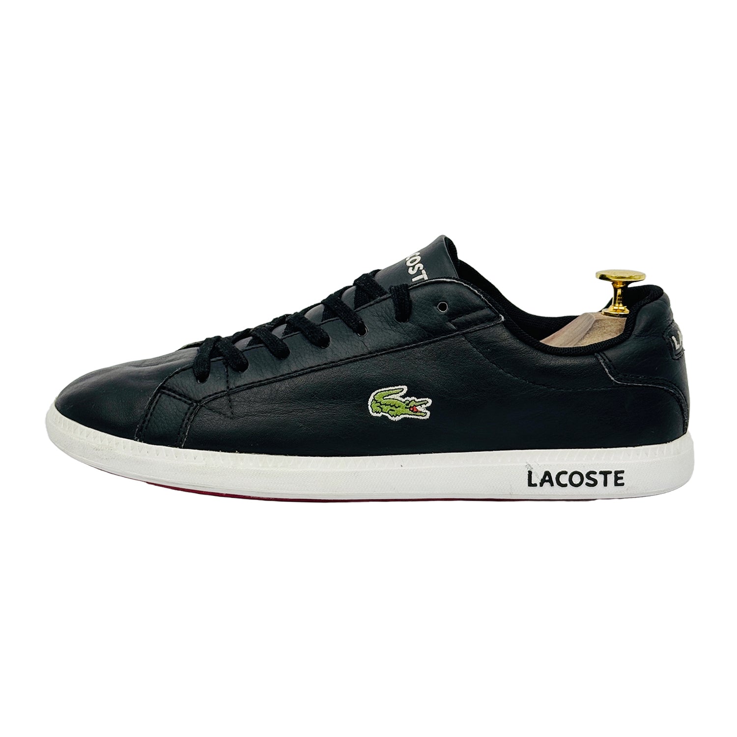 Image of Lacoste Men's Black and White Graduate Sneakers (Size 42) - 7-31SPM009602H