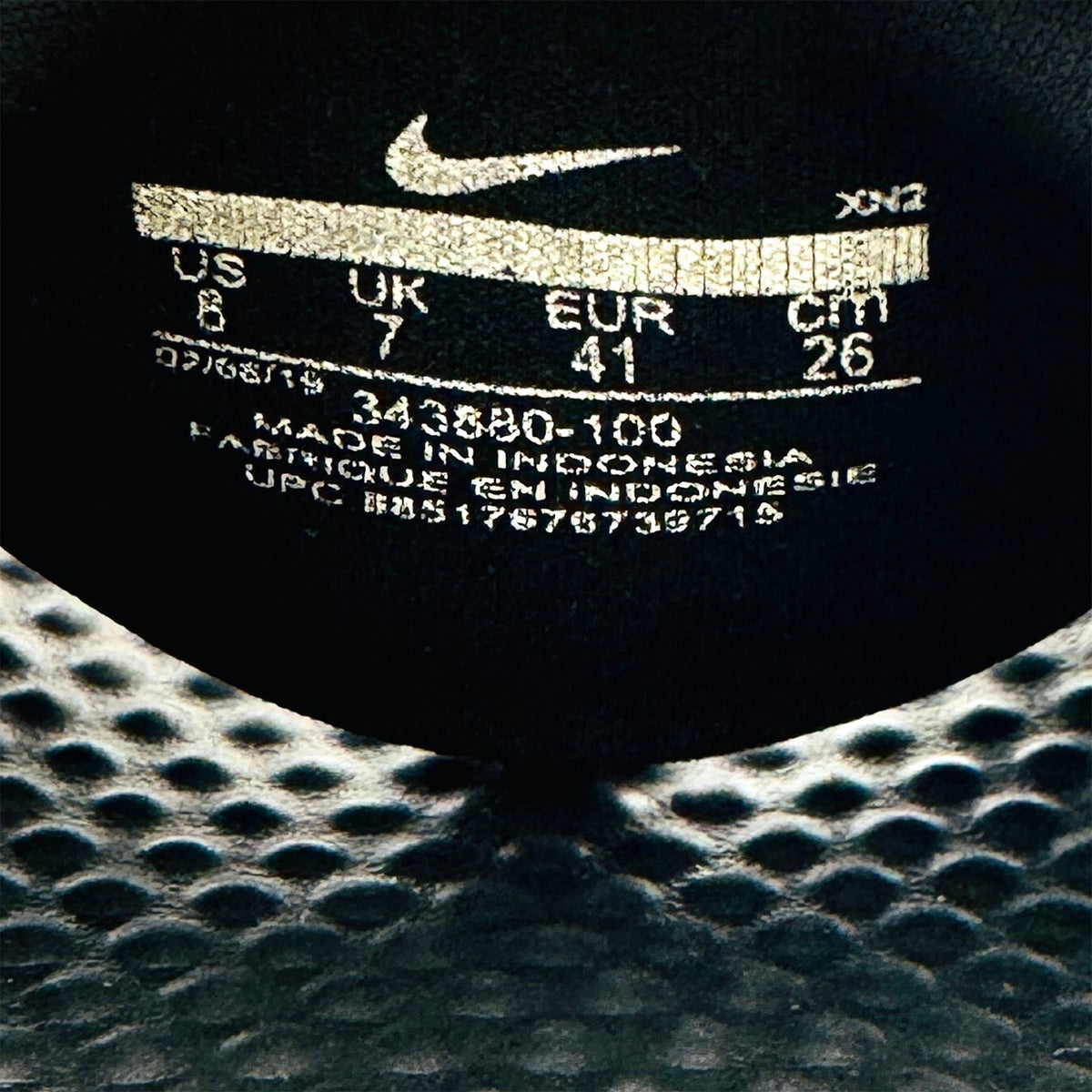 Nike Benassi JDI 'Black White' Slides (Size 41) - 343880-100