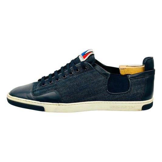 Louis Vuitton Slalom Blue Denim Sneakers (Size 44)