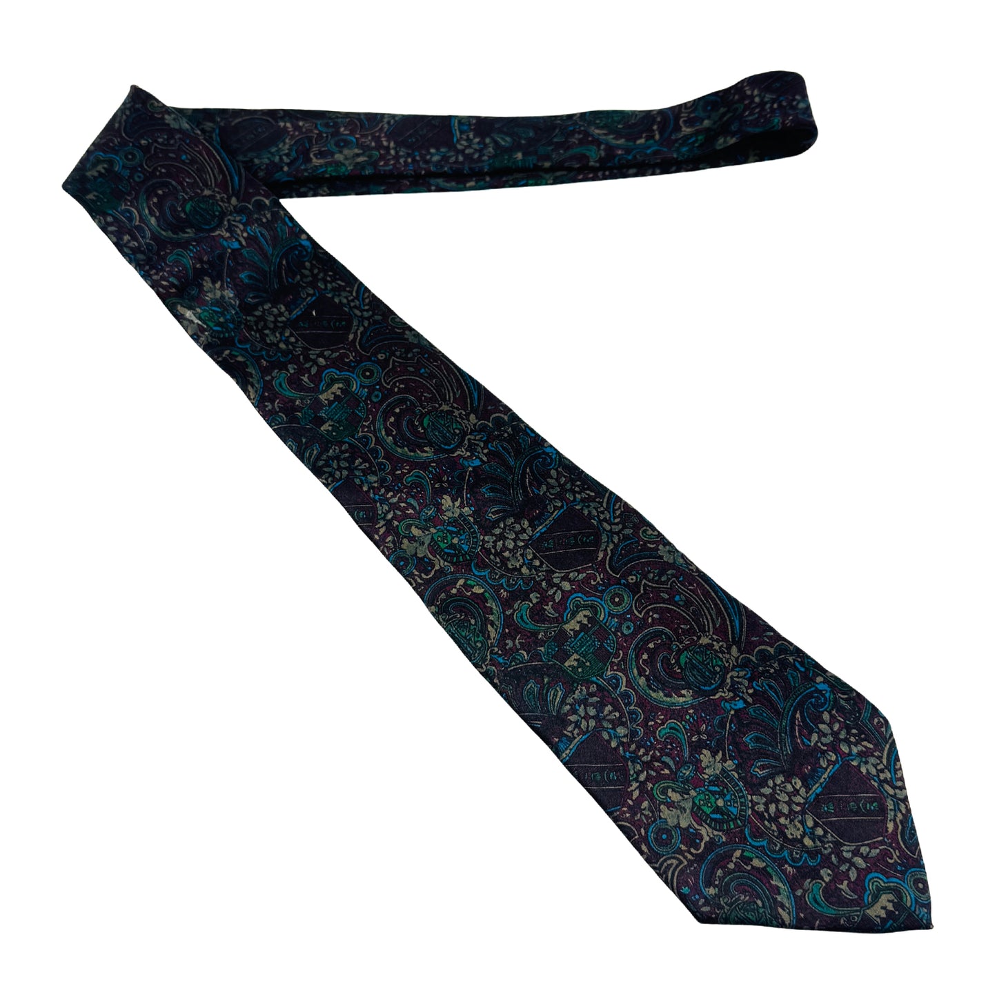 Givenchy Dark Purple 'Paisley & Ornamental Pattern' Tie (Size Regular)