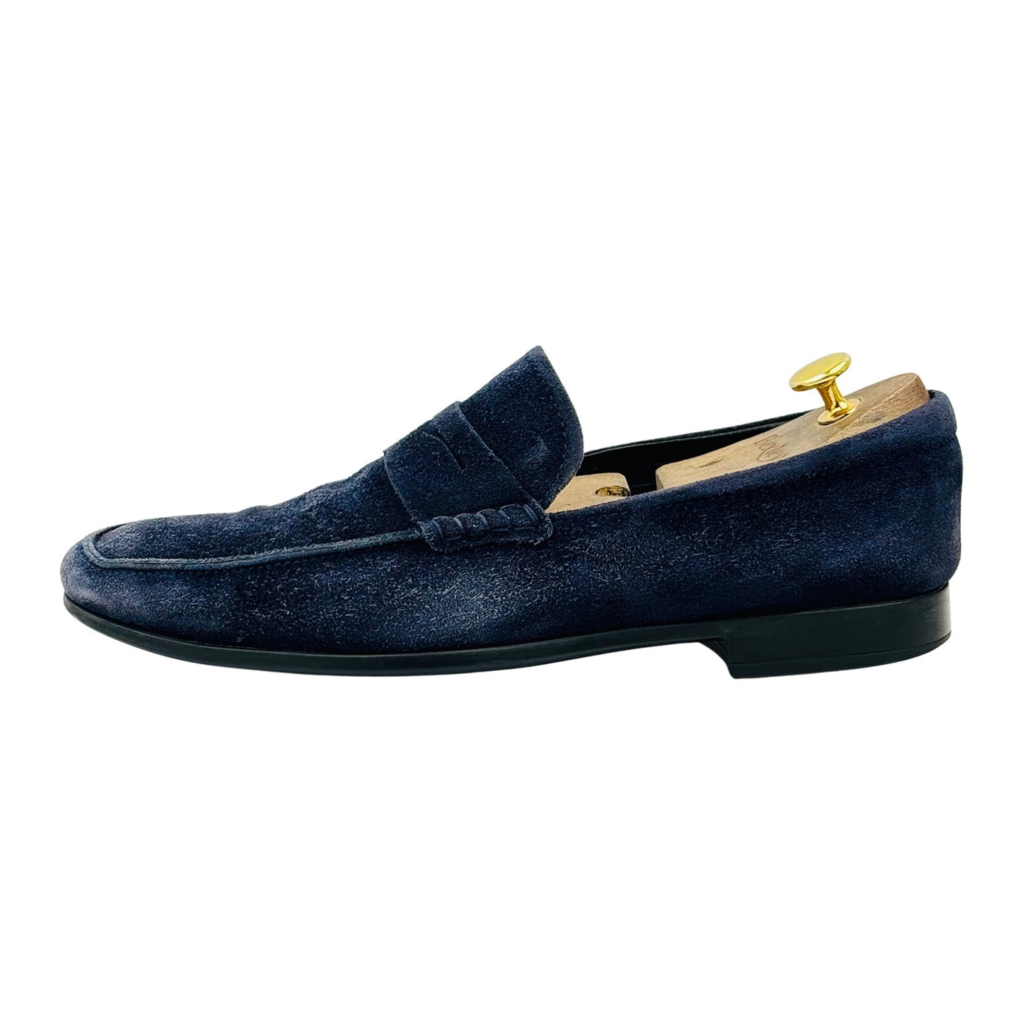 Tod's Men's Navy Suede Penny Loafers (Size 43)