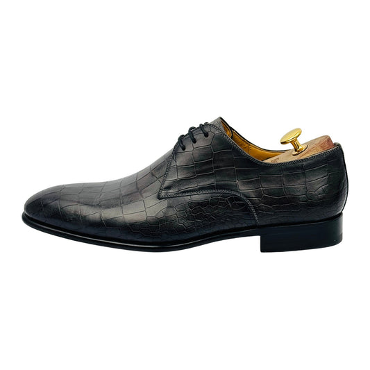 Magnanni Men's Alligator Leather Derby Shoes (Size 42/42.5)