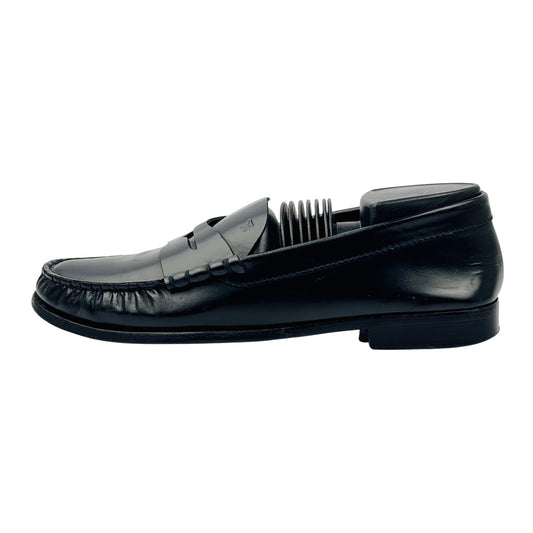 Tod's Women's Black Leather Penny Loafers (Size 38/38.5)