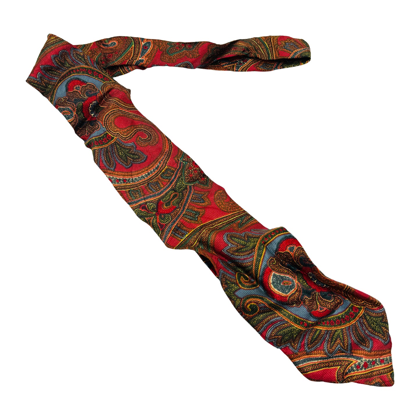 Christian Dior Red 'Paisley Pattern' Tie (Size Regular)