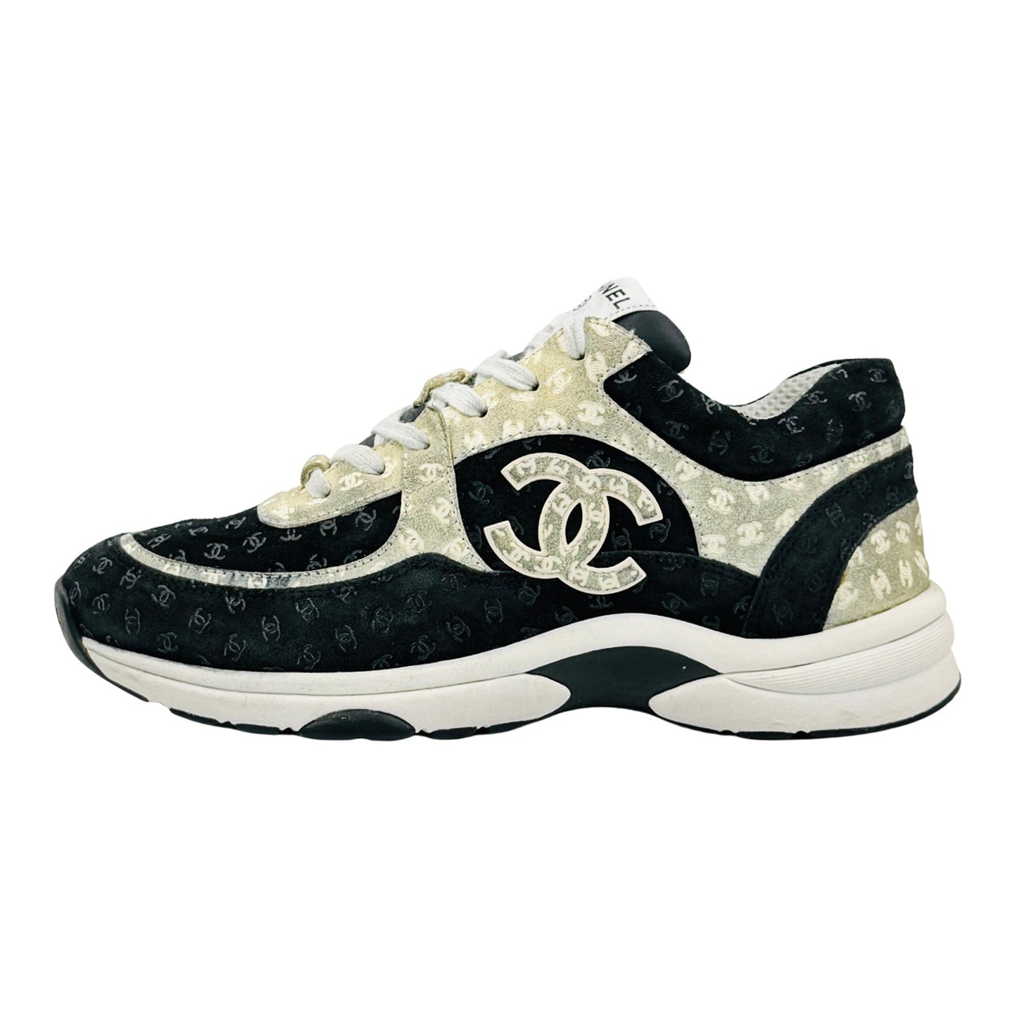 Chanel CC Embossed Logo Sneakers (Size 39.5) - G39230