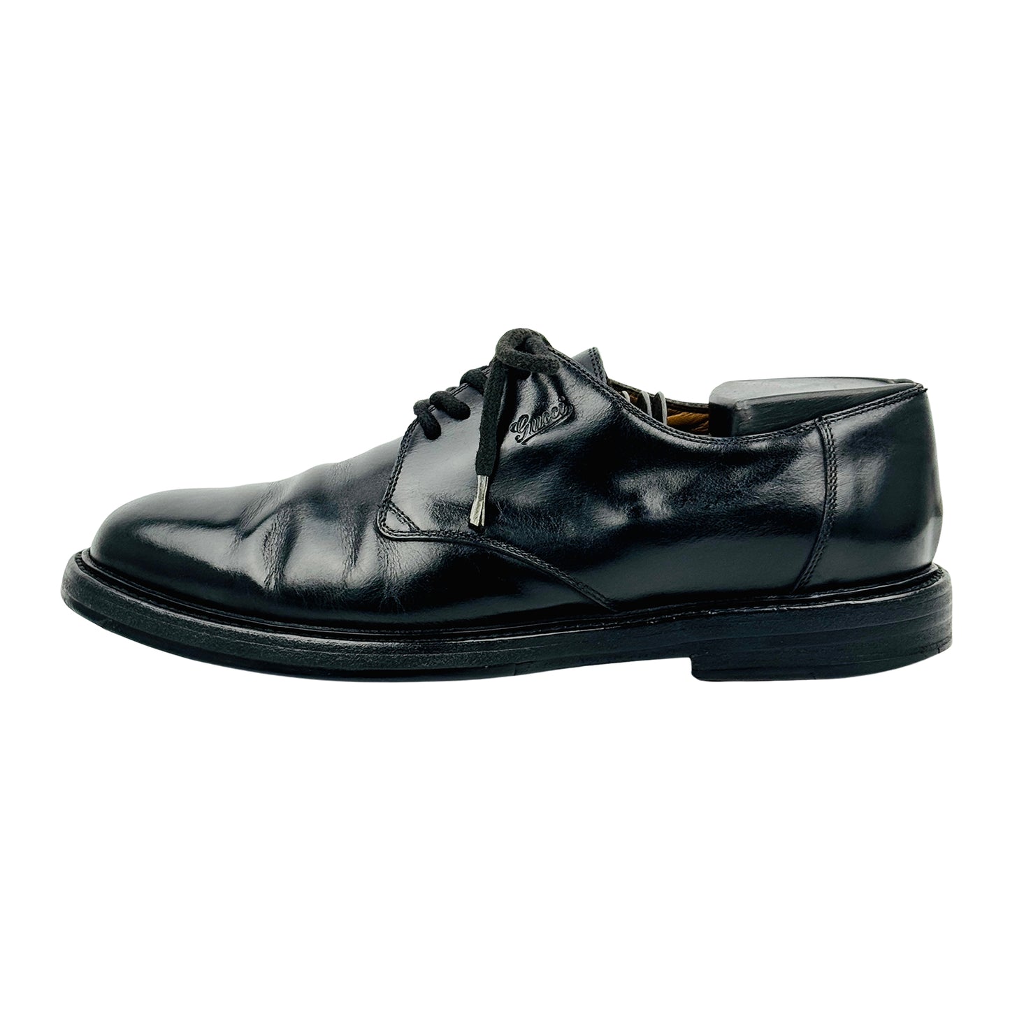 Gucci Men's Black Leather Oxford Shoes (Size 41)
