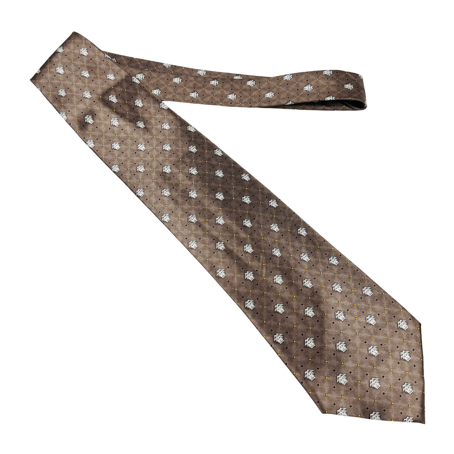 Versace Taupe 'Medusa Head Patterns' Tie (Size Regular)