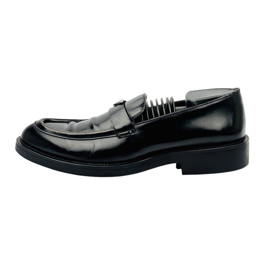 Prada Men's Triangle Logo Leather Loafers (Size 38/39)