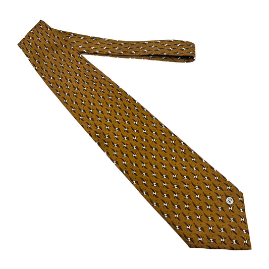 Versace Brown 'Geometric Pattern' Tie (Size Regular)