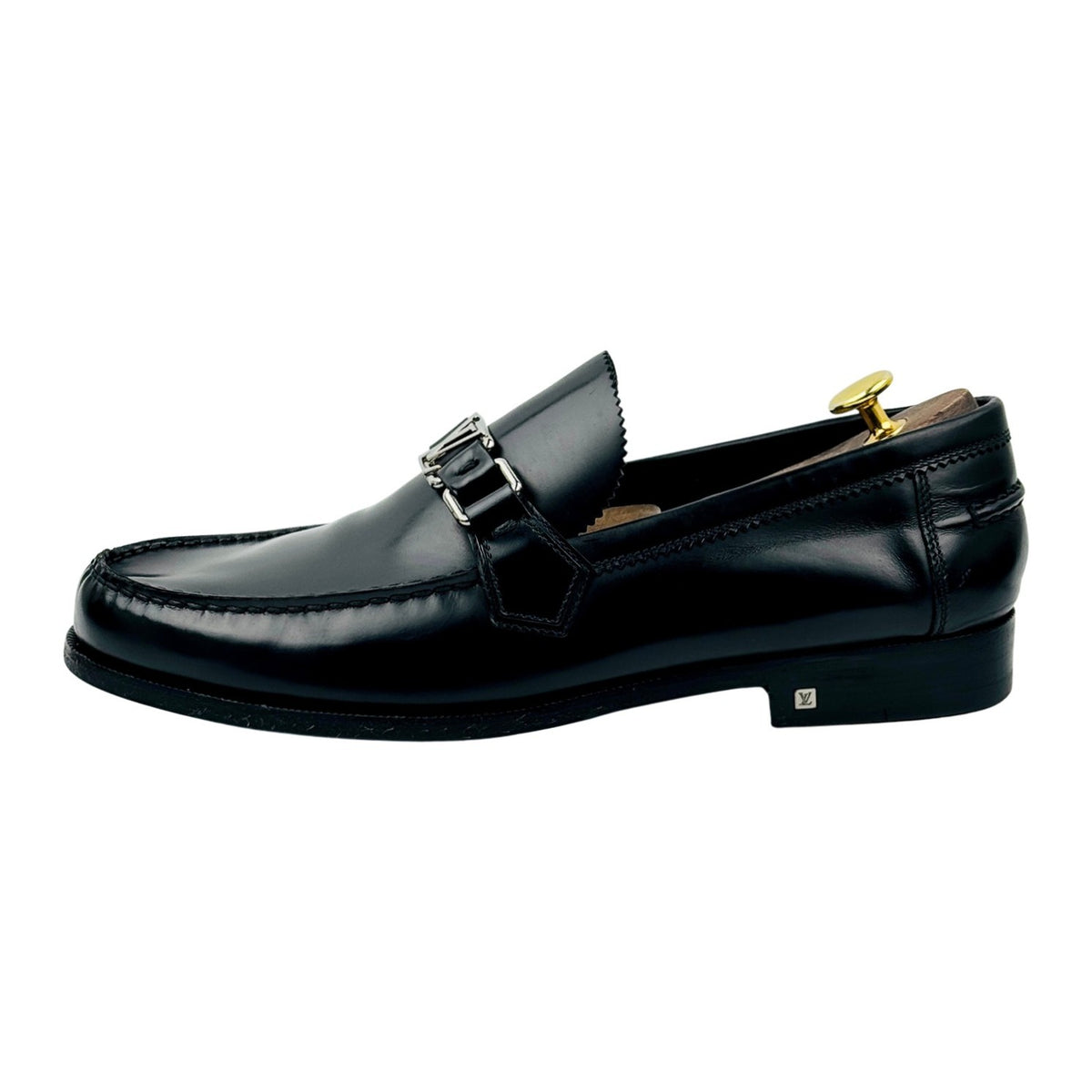 Louis Vuitton Major Black Leather Loafers (Size 43/43.5)