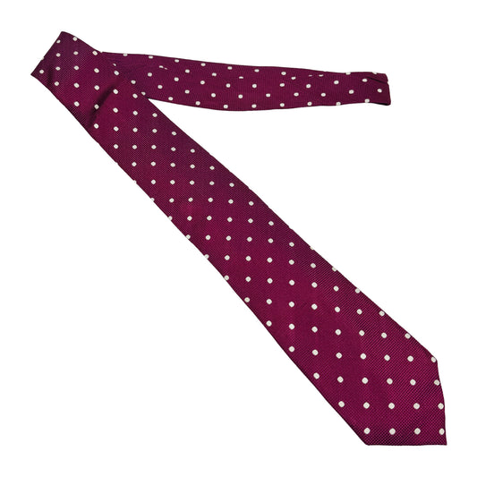 Charles Tyrwhitt Magenta 'Polka Dots' Tie (Size Regular)