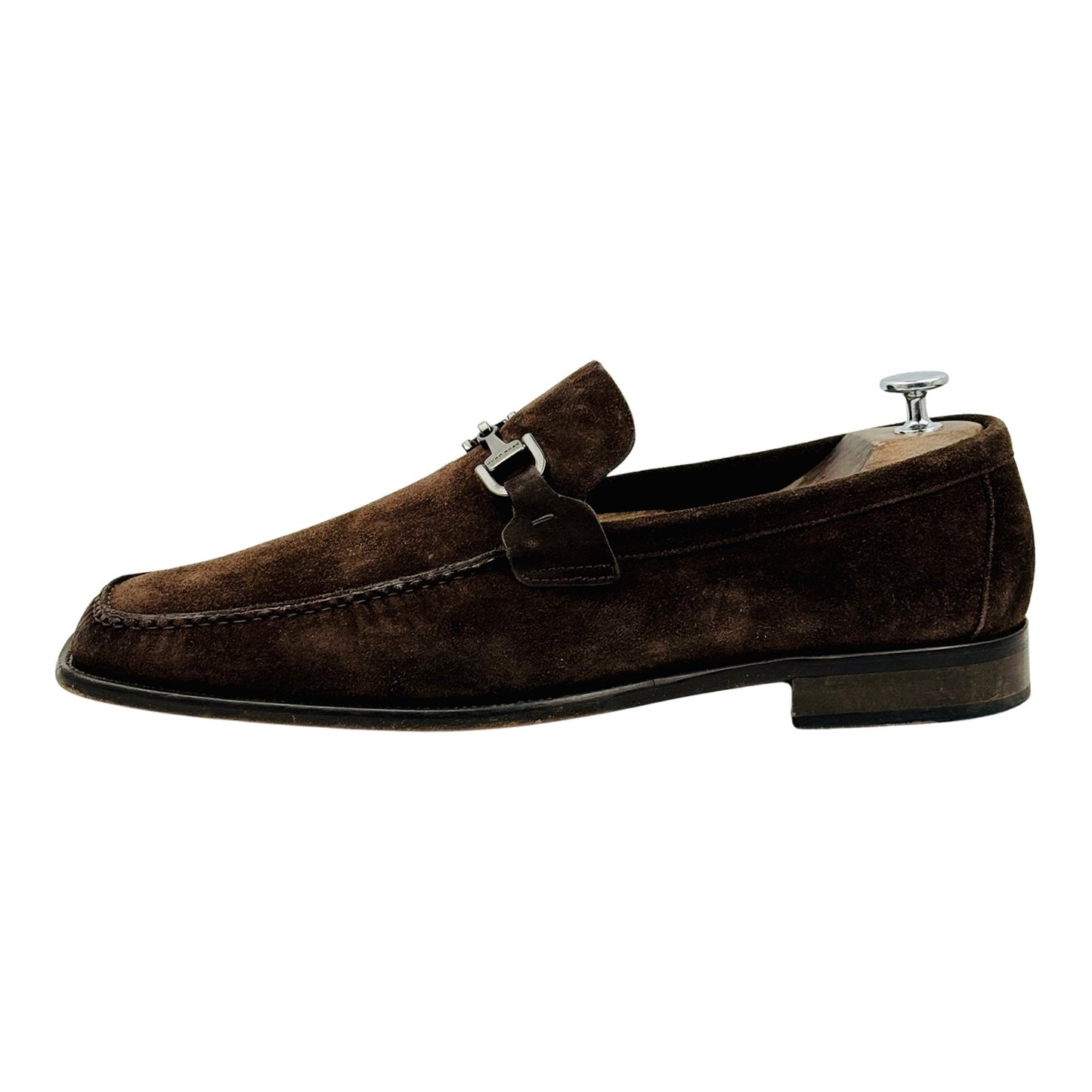 Hugo Boss Men's Dark Brown Suede Bit Loafers (Size 44.5/45)