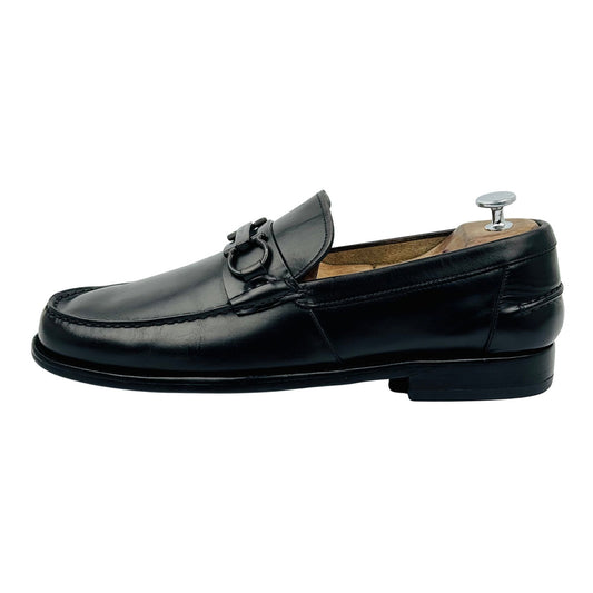 Salvatore Ferragamo Gancini Bit Black Leather Loafer (Size 43.5/44)