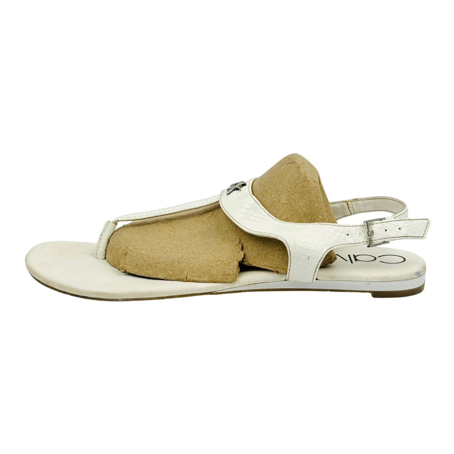 Calvin Klein Women's Shellie White Sandals (Size 38)