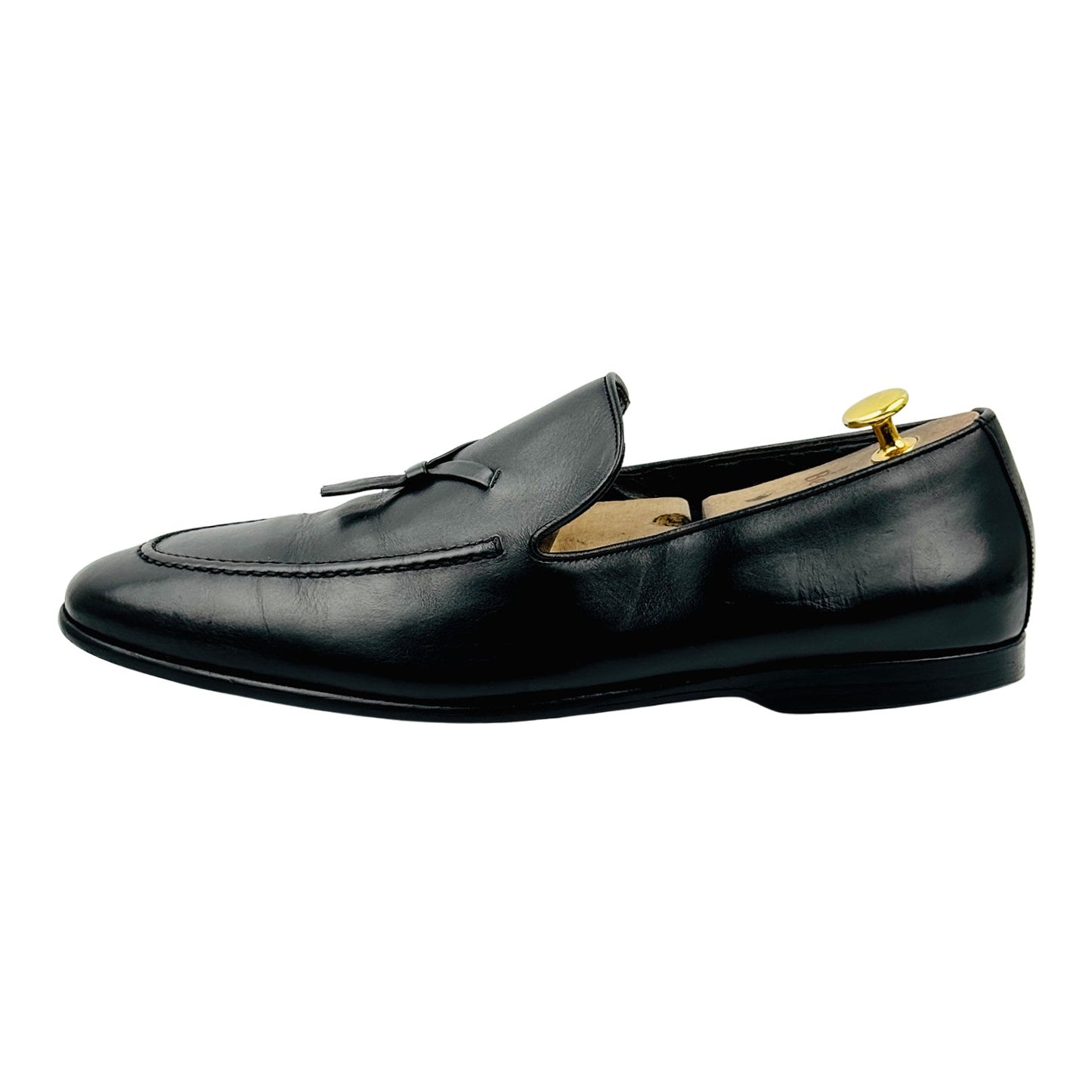 Gucci Men's Black Leather Loafers (Size 44)