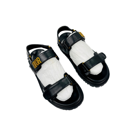 Dior Dioract Black Lambskin Sandals (Size 39) - KCQ547LAB_S900