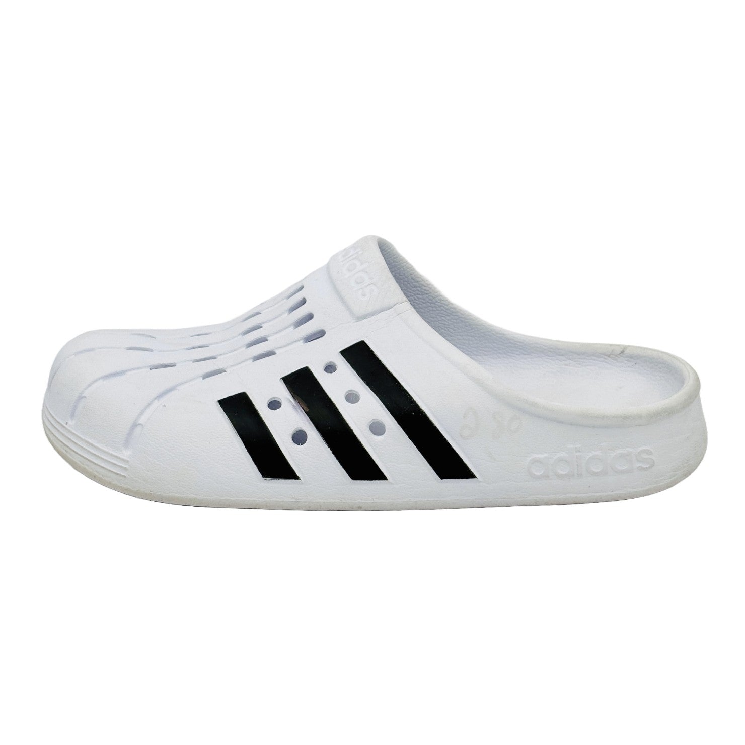 Image of Adidas Adilette White Clogs (Size 39/40) - FY8970