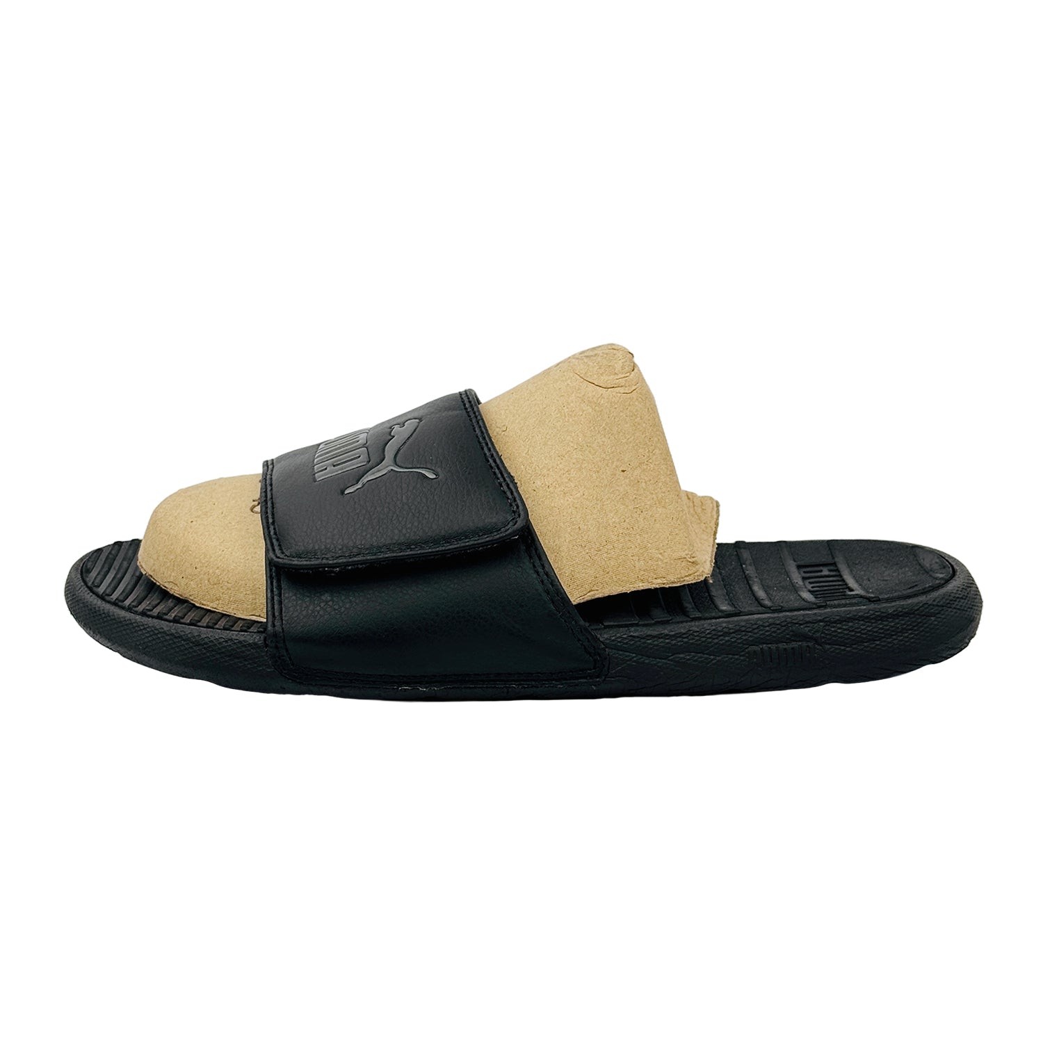 Image of Puma Men's Cool Cat V Black Slides (Size 44/44.5) - 371044_02