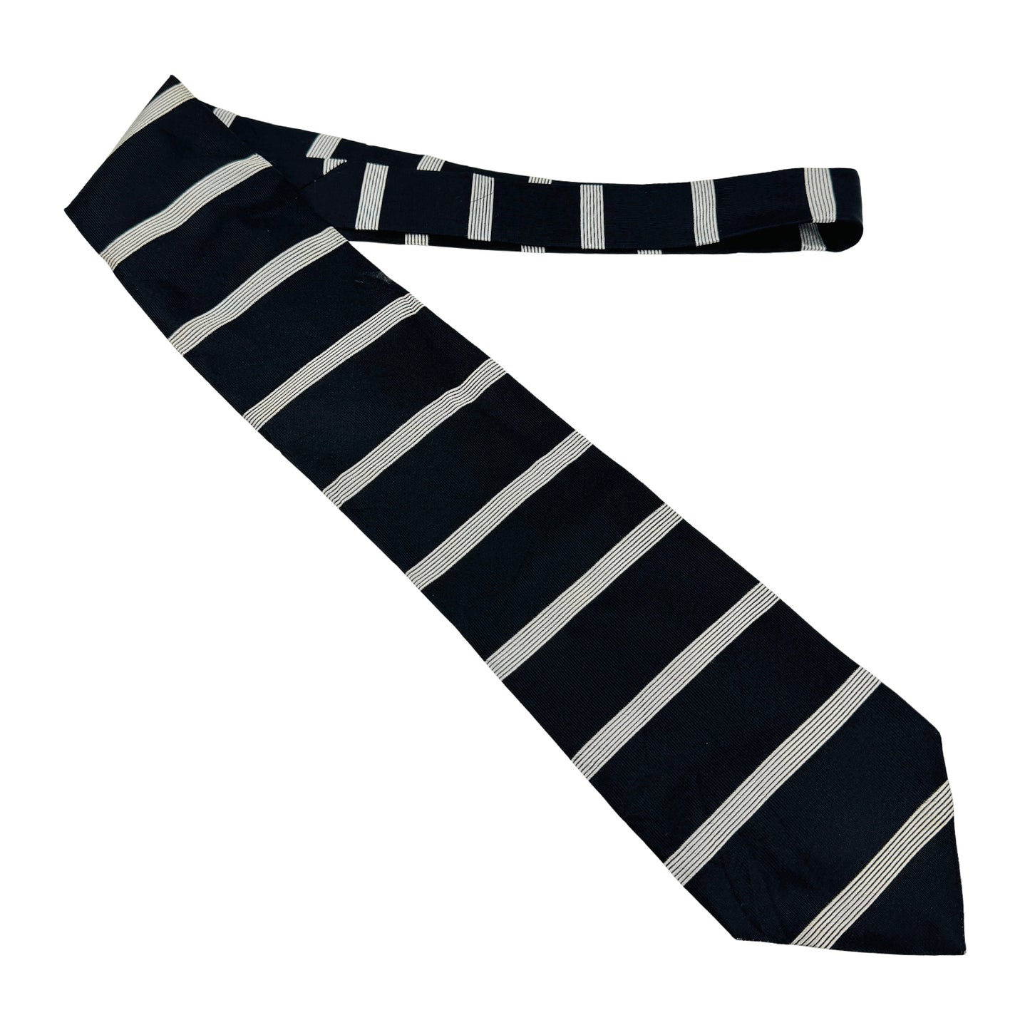 Paolo Gucci Black 'Horizontal Stripes' Tie (Size Regular)