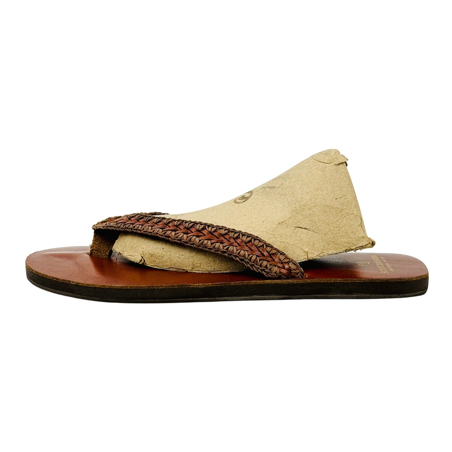 Scotch & Soda Amsterdam Couture Brown Flip Flops (Size 43)