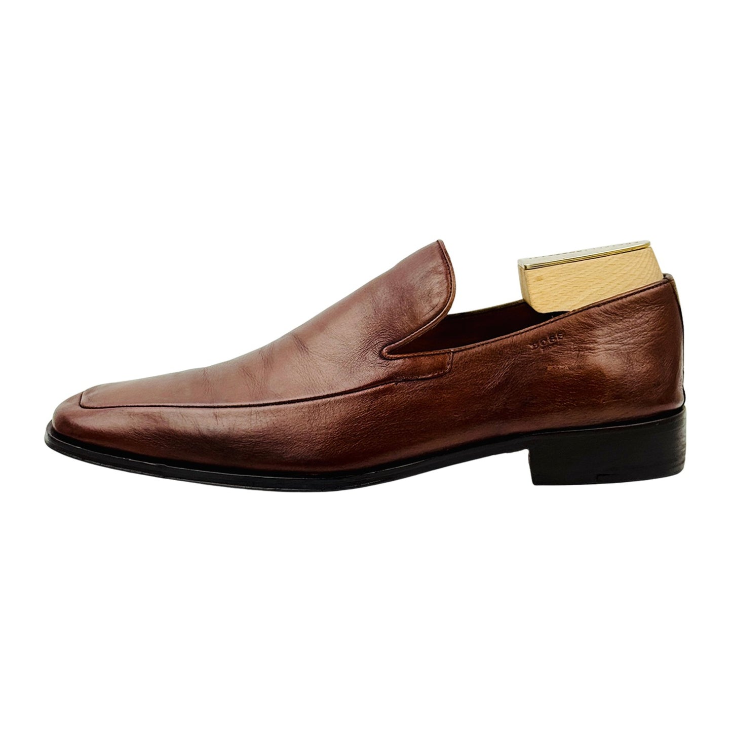 Hugo Boss Men's Brown Leather Loafers (Size 43.5)