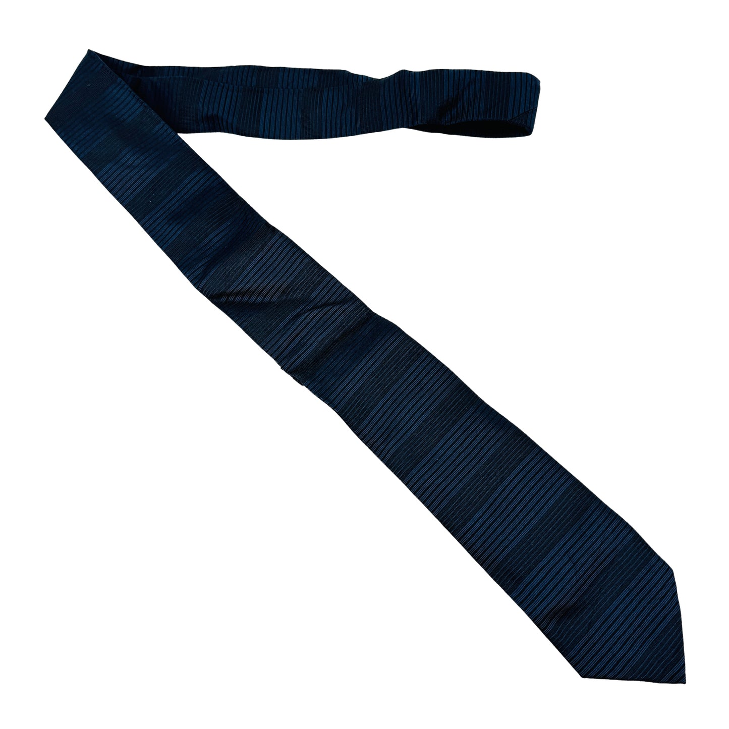 Hugo Boss Navy Blue 'Horizontal Stripes' Silk Tie (Size Slim Fit)