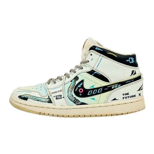 Nike Air Jordan 1 Mid 'Cyberpunk' Sneakers (Size 40.5) - 554724-082