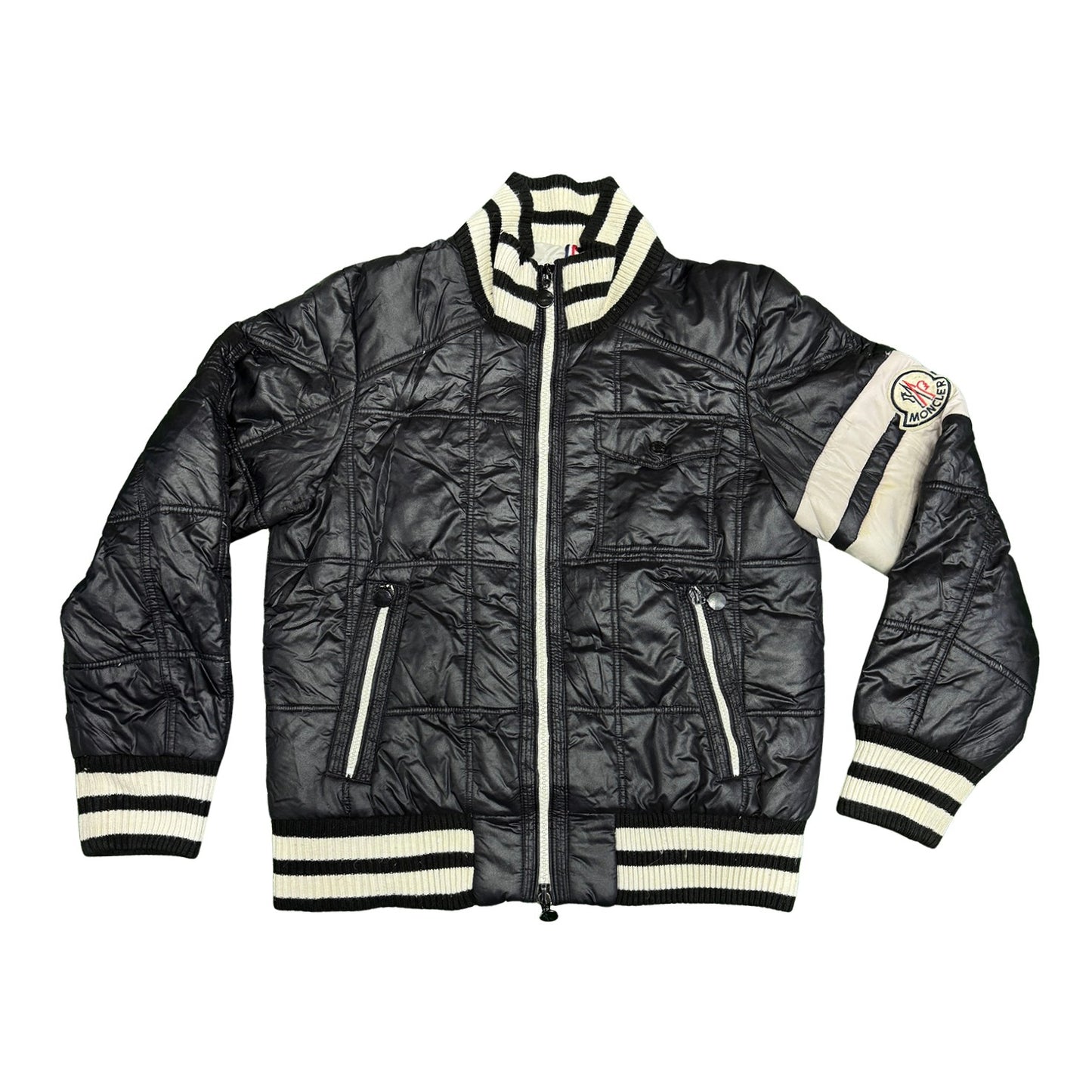 Moncler Men's Varsity Black Down Jacket (Size Medium)