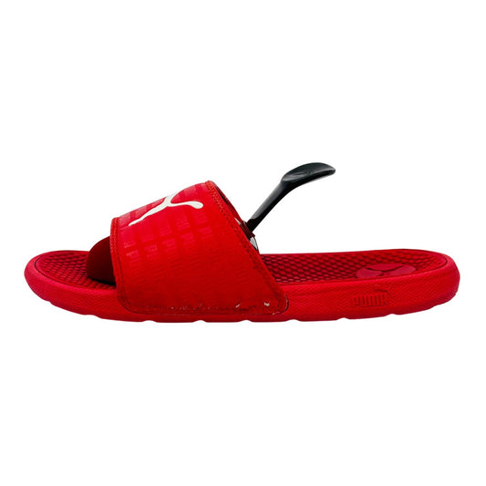 Puma Cool Cat 1.0 Red slides on a white background