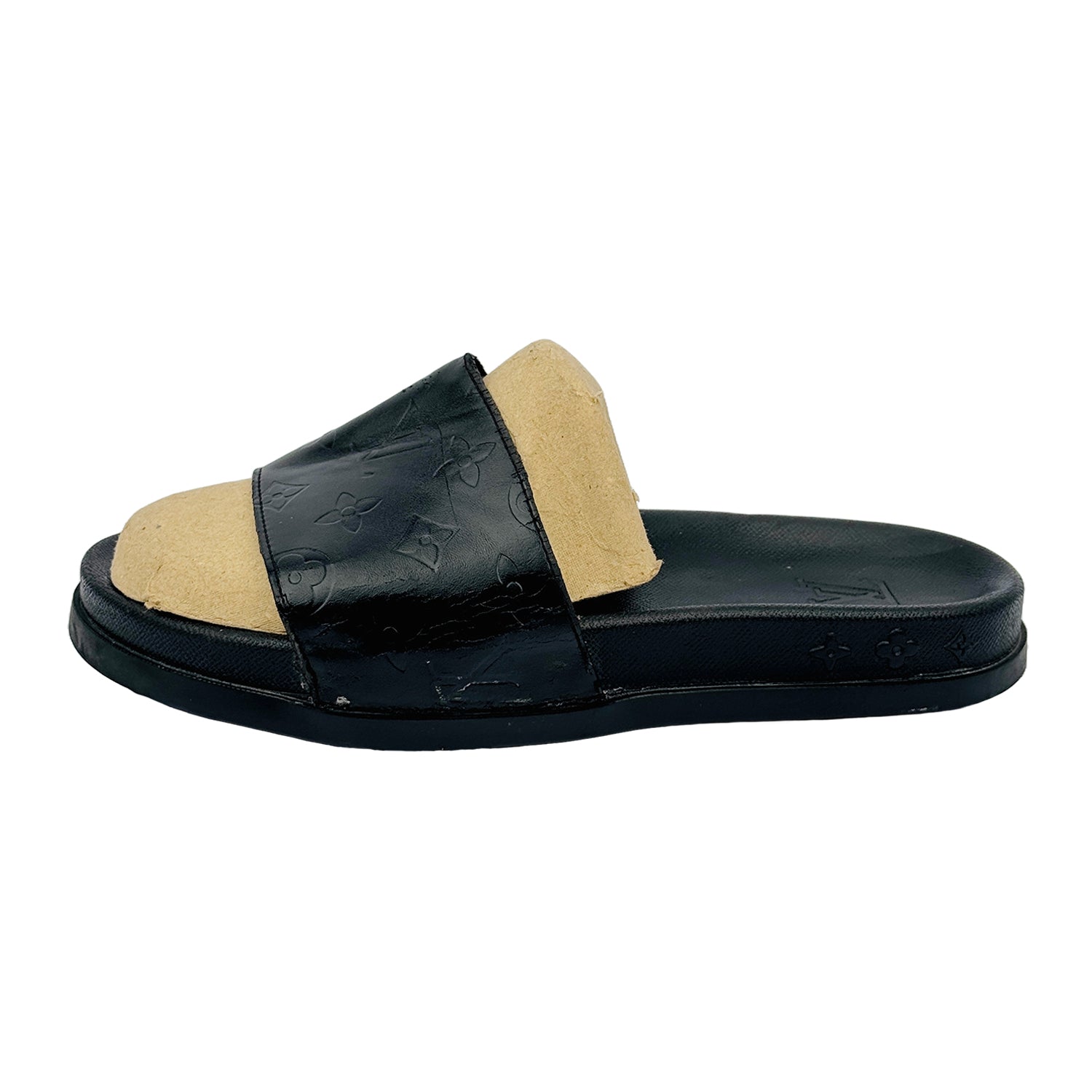 Image of Louis Vuitton Monogram Black Slippers (Size 42.5/43) - 133540178